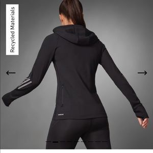 NEW WITH TAGS Adidas Thermal Quarter-Zip Hoodie Size M Black